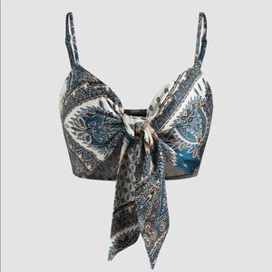 Boho Tie Front Tank Top